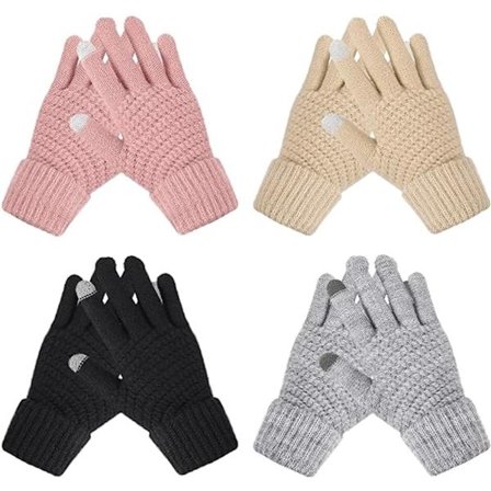 Kosketusnäyttökäsineet Talvi - Urheilukäsineet Naiset - Vedenpitävät ja tuulenpitävät - Joustava ranneke