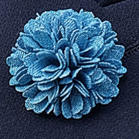 Revers bleu ciel foncé pour hommes - Broches en forme de fleur - pour Hommes - Warren Asher