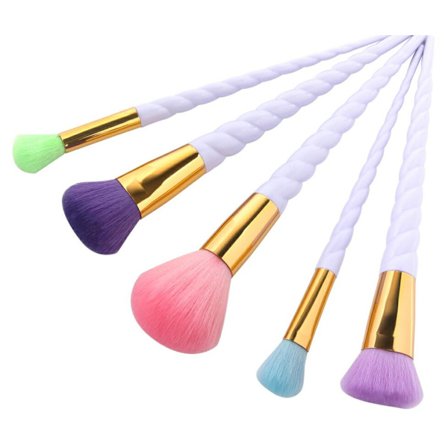 Farverige børster: 5 Unicorn Rainbow Makeup Brushes - Makeup Brushes