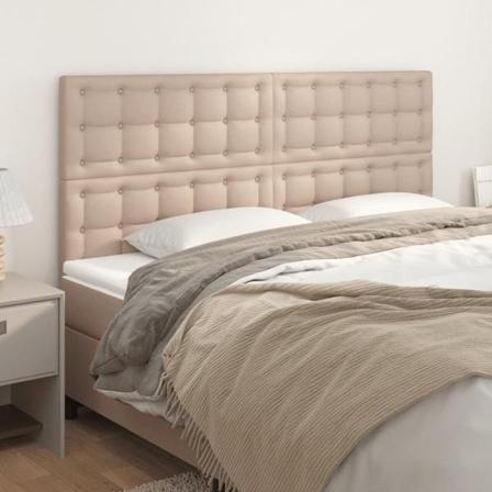 Vidaxl Huvudgavlar 4 St Cappuccino 100x5x78/88 Cm Konstläder Brun
