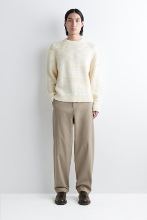 COS Men's Bomullschinos Med Raka Ben in Beige