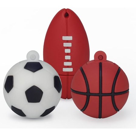 USB Flash Drive Fodbold Basketball Rugby, USB Flash Drive 2.0 Silikone Pendrive-8GB