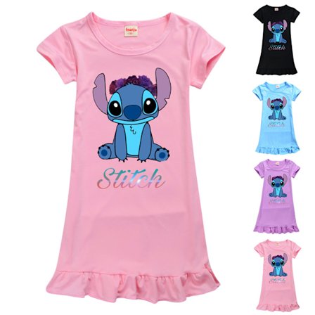 Lasten Lilo ja Stitch Yöasut Yöpaita Pyjama Yövaatteet Yöpuku Black ILX