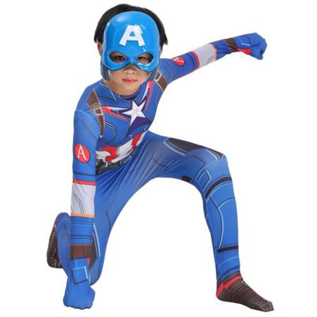 Spider-Man Cosplay-kostyme for barn og voksne, 3-12 år captain america 160