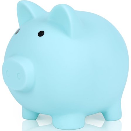 Mini blå sparegris, børns anti-fald sparegris, sød sparegris, plastik sparegris, bedste fødselsdagsgave, boligdekoration