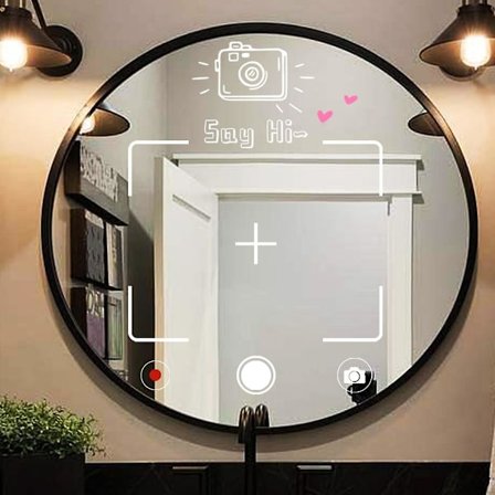 Vindueklistermærker - 1 Superb Dekorative Elektrostatiske Klistermærker med Say hi Design til at Forhindre Fugle Fro