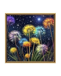 Diamond Painting Stjerneklar mælkebøtte - WizardiArt