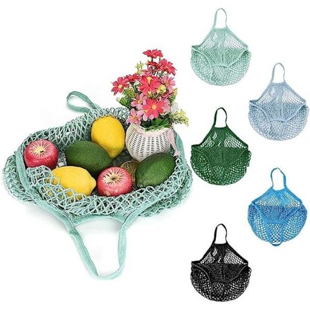 5 st bomulls- och linneshoppingnät 40 * 35 cm