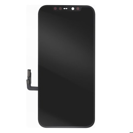 Pehmeä OLED-näyttö - iPhone 12 - Musta - 5,5 tuumaa - Taivutettava lasi - Premium-laatu