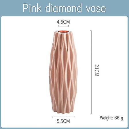 Plastvas Vardagsrumsdekoration Ornament Modern Origami Plast V 3219 pink