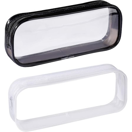 Läpinäkyvä kynäpussi PVC vetoketjullinen kynäkotelo Suuri kapasiteetti Mak