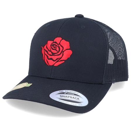 Iconic - Schwarz trucker Cap - Organic Red Rose Petal Black Trucker @ Hatstore