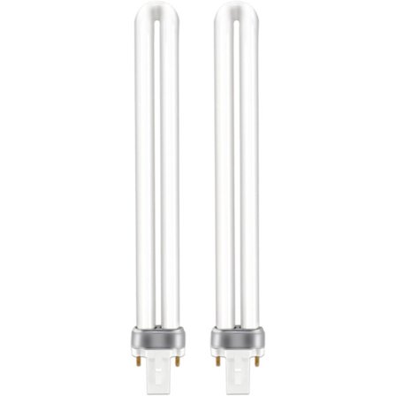 G23 2-benet 11W Kompakt Lysstofrør, Neutral Hvid 6500K, Energibesparende, Øjenbeskyttelse, Ikke Dæmpbar, 2 stk