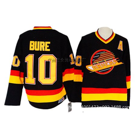 Kirjailtu jääkiekkopaita – Vintage-tyylinen treeniurheilupaita*M/48*Canucks 10-1