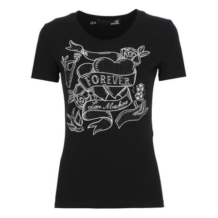 Love Moschino T-shirt Sort, Dame