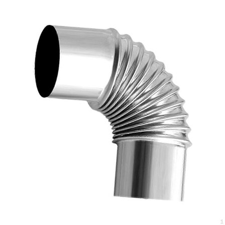 1 90 Graders Røykrør Albue Pipe Skorsteinsrør Bøy Rustfritt Stål Multi Ovn Gassvarmer