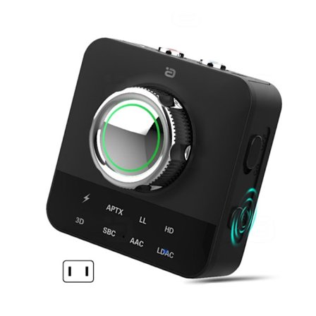 LDAC Bluetooth-kompatibel 5.0 Audio Mottaker med Mikrofon RCA 3.5mm Aux 3D Stereo Musikk aptX Trådløs Adapter for TV Bilhøyttaler