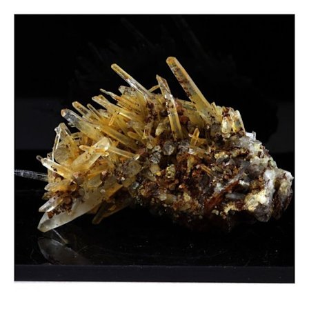 Stenar och mineraler. Siderit, Kvarts, Pyrit. 280,0 ct. Mésage-gruvan, Saint-Pierre-de-Mésage, Frankrike.