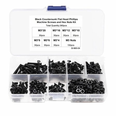 360 kpl Metric Screws Kit Phillips Machine Ruuvit Ruuvit ja