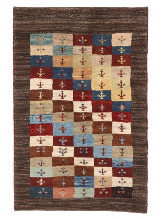 Hand Knotted Persian Gabbeh Persia Fine Rug 78X120 Black/Dark Red