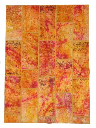 Klein Patchwork Teppich 140X197 Wolle