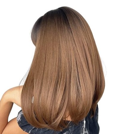 TG Chic snygg peruk för dam guld 45 cm