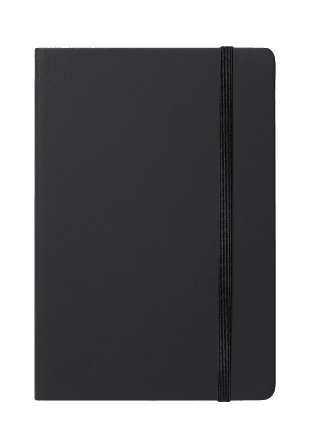 Åhléns Home Linjerad anteckningsbok A5 ROMEO Kontor & papper Svart ONESIZE