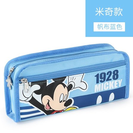 Barnes tegneserie Spider-Man penal for grunnskoleelever, dobbelt lag stor kapasitet penal blå - Mickey Blue - Mickey