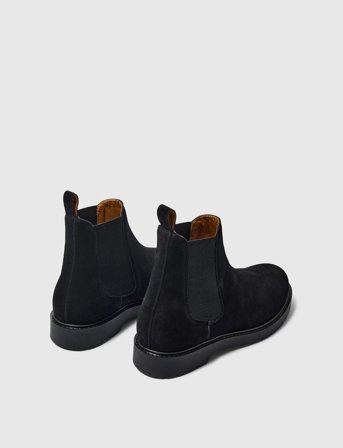 Selected Slhtim Suede Chelsea Boot - Black - 40