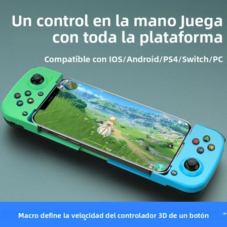 Taivaansininen D3 Teleskooppinen Peliohjain Apple iOS Android PUBG Switch PS4 Langaton BT 5.0 Ohjain Joystick Puhelinpeleihin Camouflage