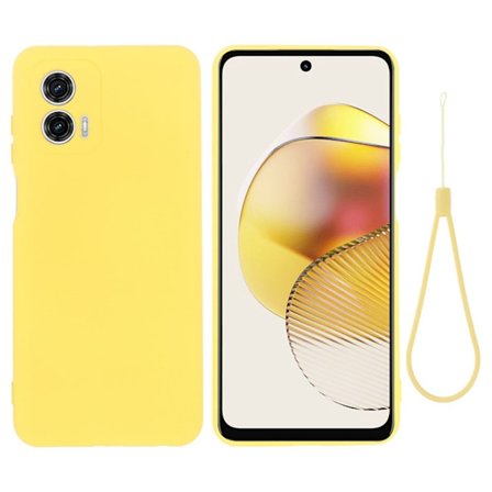 Matte Liquid silikone cover til Motorola Moto G73 - Gul