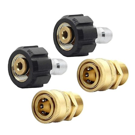 2x Högtryckstvätt Adapter Set Snabbkopplingssats, Metrisk M22-15mm, Twis292