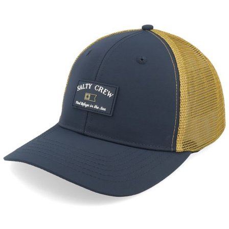 Salty Crew - Blå trucker Keps - Steadfast Retro Dark Slate Trucker @ Hatstore
