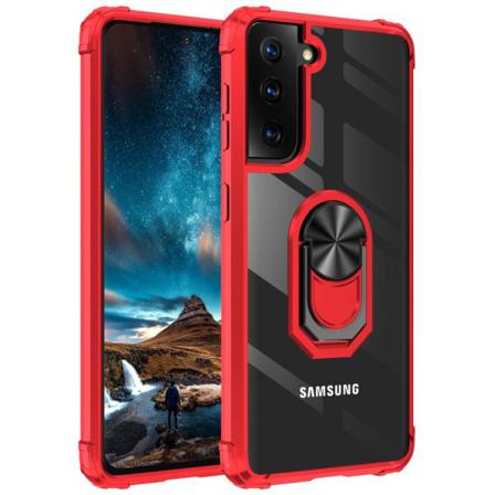 Samsung Galaxy S21 Plus - Armor Ring Skal - Röd Red Röd