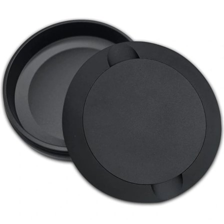 【PP】2025 Uusin Malli Mattamusta Metalli Zyn Nuuskapurkin Säilytysastia – Kaksi Lokeroa Säilytysrasia Turvallisella Kannella Musta-FA-