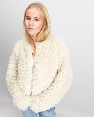 LMTD NLFBERRY LS SHORT JACKET Beige Vestes Fille - Kids Brand Store