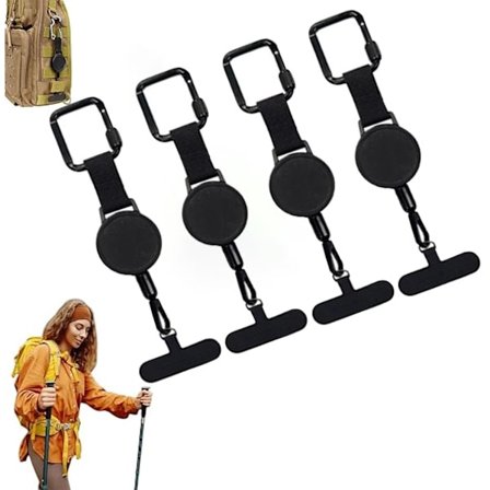 1–5-pakning uttrekkbar tyverisikker telefonstropp, lett justerbar telefonholder for utendørs bruk