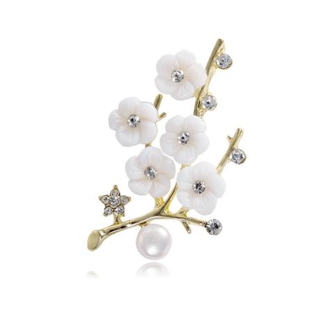 Temperament Fashion bodice med rhinestones i plommeblomst-design