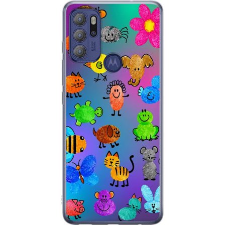 Kompatibel Mobilcover til Motorola Moto G60S Little Scribble Friends