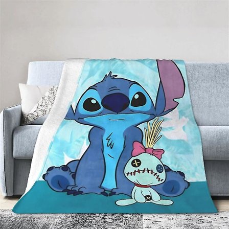 Koti sisustus 130x150/150x200cm Stitch-peitto Pehmeä lämmin plyysipeitto sohvalle Sänky Tuoli Retkeily Matkustaminen Lahja