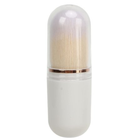 Neglebørster for rengjøring av støv, sammenleggbar ergonomisk syntetisk fiber neglekunst støvbørste for rouge for manikyr (hvit)