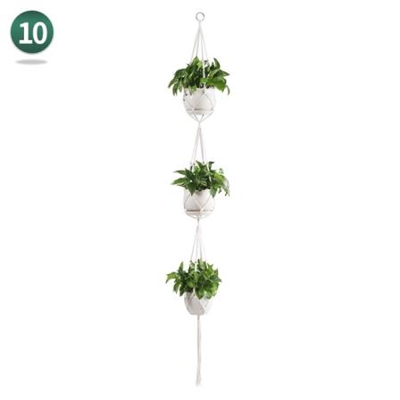 Håndlaget blomsterpotte i flettet nettpose style 10 180cm
