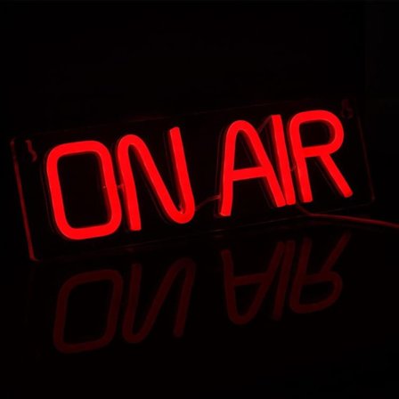 LED Neon Skilt On Air, Lysende LED Skilt On Air til Garage, Bar, Restaurant, Kontor, Butiksvinduesdekoration (Rød)