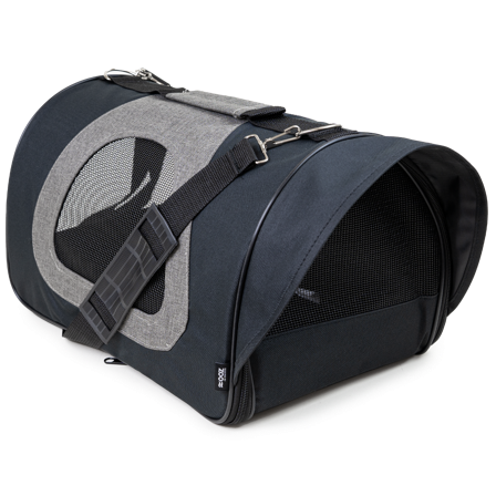 Selected by ZOO - Bæreveske Airline Milo, 40x23x24cm, svart/grå - Hund - Hundebur & transportvesker - Hundevesker & ryggsekker - ZOO.no
