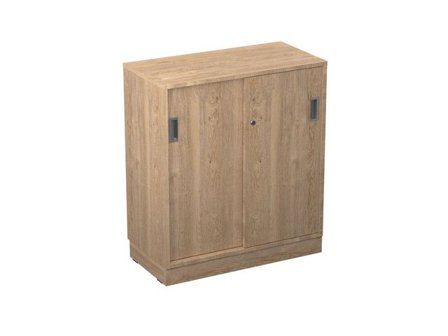 DENORD DESIGN Skjutdörrskåp 2xA4 800 mm ek - Lyreco - Kontorsmöbler och inredning - Skåp och hyllor - Skåp