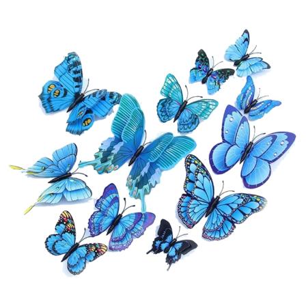 3D tredimensionel dobbeltlagssimuleret sommerfugl kreativ