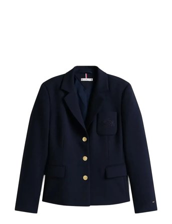 Punto Tonal Crest Slim Blazer Navy Tommy Hilfiger