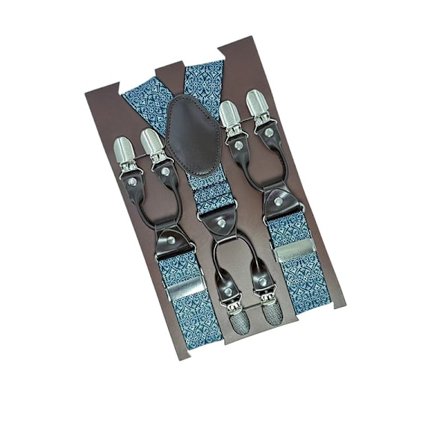 Hängslen för män med 6 clips och förtjockat elastiskt band