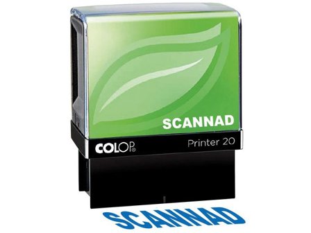 Stämpel med Standartext: SCANNAD - Lyreco - Kontorsmaterial > Till skrivbordet > Stämplar