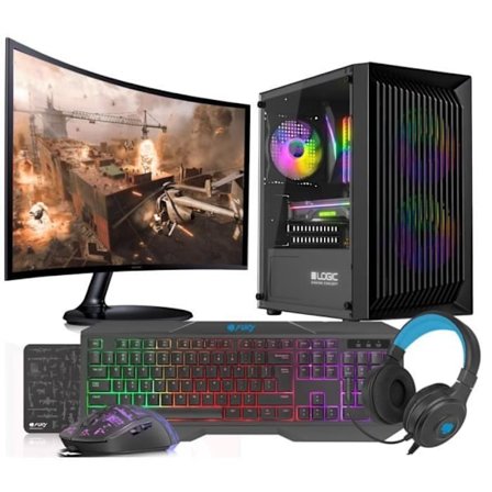 VIST Gaming PC - Ryzen 5 3600 - 16 GB RAM - RX 6600 - 1TB M.2 SSD - 24 tum - Windows 11 Pro